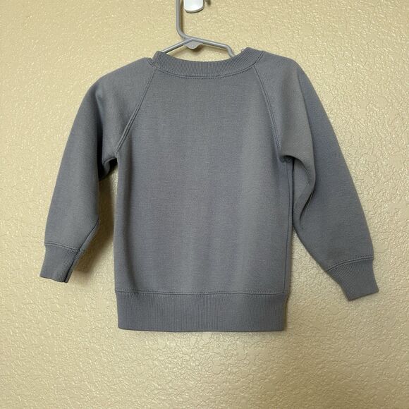 Vintage Boys Hush Puppies Sweatshirt Sweater 3T Grey With Dog Patch - Picture 5 of 5